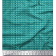thumbnail image 1 of Soimoi Green polyester Crepe Fabric Brush Stroke & Dots Abstract Decor Fabric Printed Yard 42 Inch Wide, 1 of 5