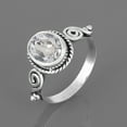thumbnail image 4 of Natural Clear Quartz Oval Cut Ring in 925 Oxidized Sterling Silver | Handmade Bezel Set | 2.49 Ct Transparent Gemstone (9), 4 of 7