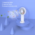 thumbnail image 4 of Wosthever Mini ventilador de carga USB de viento natural de 3 modos con base para viajar, senderismo, acampar, ventiladores de refrigeración Accesorios para electrodomésticos Azul, 4 of 6