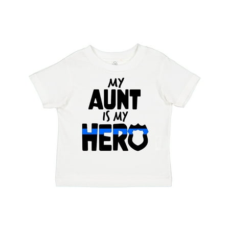 

Inktastic My Aunt is My Hero Police Officer Family Gift Toddler Boy or Toddler Girl T-Shirt