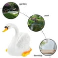 thumbnail image 5 of GOOHOCHY White Resin Simulation Swan Figurine for Home and Garden Decoration Gift Floating Pond Decor 7.5 inches, 5 of 8