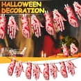 thumbnail image 1 of Xihbxyly Bandera de Halloween con Manos y Pies Ensangrentados, Decoración de Pvc Espeluznante, Se Despliega Hasta 300 Cm, Ambiente de Fiesta Espeluznante, Ideal para Casas Embrujadas, Fiesta Temática, 1 of 7