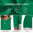 thumbnail image 6 of Asklazy Women's Fall Soft Crewneck Long Sleeve Hollow Cable Knit Pullover Sweaters,Green（S-3XL), 6 of 10