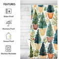 thumbnail image 2 of Christmas Tree Fun Shower Curtain for Bathroom Shower Curtain Set with 12 Hooks Waterproof Fabric Bath Curtain for Bathtub Restroom Decor, 72 X 72 in, 2 of 6