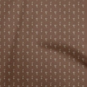 oneOone Cotton Poplin Brown Fabric House Plants Sewing Material Print Fabric By The Yard 42 Inch Wide