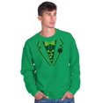 thumbnail image 3 of Irish Leprechaun St Pattys Day Tuxedo Men's Crewneck Sweatshirt Brisco Brands S, 3 of 6