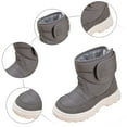 thumbnail image 4 of BOBOGOJP Toddler Snow Boots Boys Girls Winter Cold Weather Waterproof Non Slip Warm Shoes for Little Kids Gray for Size 7, 4 of 7