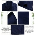 thumbnail image 6 of LA LEELA Men's Hawaiian Shirt Solid Beach Shirts Casual Button Down Short Sleeve Dress Shirts for Men XS Navy, Plain, 6 of 6