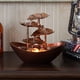 thumbnail image 3 of Billuyoard Metal adecuado para cualquier ocasión Fuente de de agua corriente de hoja de loto con luz nocturna LED Decoración del hogar oro, 3 of 6