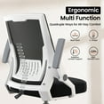 thumbnail image 7 of CloudRest Pro Mid Back Mesh Office Chair with Flip-Up Armrests for home office, White, 7 of 7