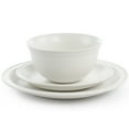 thumbnail image 2 of Gibson Home Modern White Round Stoneware Dinnerware Set 12 Pieces, 2 of 5