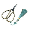 thumbnail image 3 of Chinese Household Scissors Retro Design Embroidery Scissors Carving Scissors Bamboo green tassel, 3 of 9