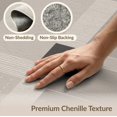thumbnail image 6 of ODIKA 2'x3' Beige Gray Modern Geometric Patchwork Washable Doormat Minimalist Block Pattern with Stripes Non-Slip, Low Pile for Entryway, Kitchen, Laundry Room, 6 of 7