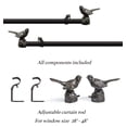 thumbnail image 5 of MERIVILLE 1" Single Curtain Rod Set, Adjustable 28-48 Inches, Bird Finials, Oil-Rubbed Bronze, 5 of 5