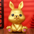 thumbnail image 4 of Alcancía de conejo, figura de conejo de Año Nuevo, alcancía, conejo del zodiaco, tarro para ahorrar dinero para niños, 4 of 6