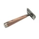 thumbnail image 4 of Maquinilla de afeitar de seguridad de doble filo, manual, de aleación de zinc, reutilizable, para hombres, con mango de madera., 4 of 14