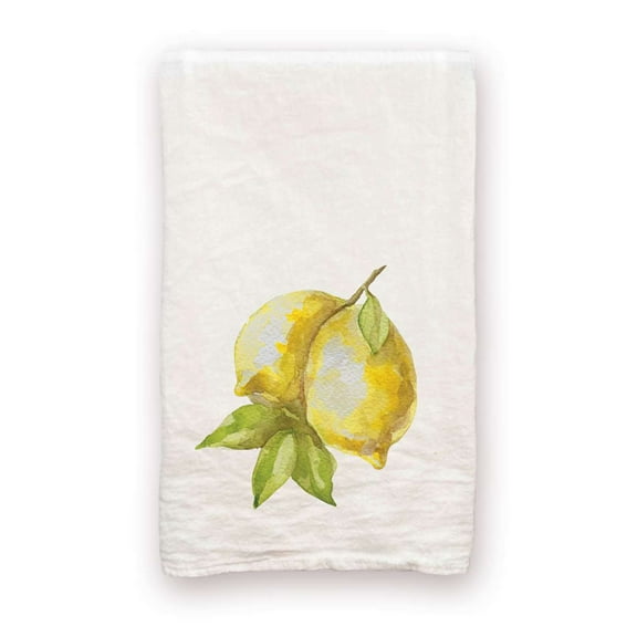 Lemons - 100% Cotton Decorative Tea Towel Flour Sack Gift for Kitchen