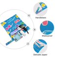 thumbnail image 4 of 2 PCS Wet Dry Bags for Baby Cloth Diapers Reusable Waterproof Wet Bags for Stroller, Travel & Gym Colorful Sunglasses, 4 of 8
