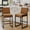 Brown, variant on Andeworld 26’’ Modern Linen Barstools,Set of 2,Counter Height stools with High Back,Wooden Bar Stools with Footrest,White.