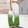 thumbnail image 2 of YUANGUANST Women's Wide Leg Pants Womens Wide Leg Palazzo Pants Boho Floral 2025 Summer Beach Culottes Flowy Casual Trousers For Vacation Business Work Casual Pants, 2 of 4