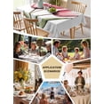 thumbnail image 5 of Pink Tulips Table Cloth, Green Leaf Country Flower White Botanical Waterproof Tablecloth for Rectangle Tables, Reusable Washable Fabric Table Cover for Restaurant Kitchen Dining Tables 60"x120", 5 of 6