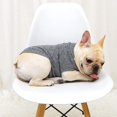 thumbnail image 5 of Suéter para perros Cuello alto clásico Suéteres de punto para mascotas Cálido Lindo Cachorro Sudadera Suéter Ropa de invierno para perros Suéter Ropa para uso en interiores y exteriores (Gris, L) JAMW Sencillez, 5 of 5