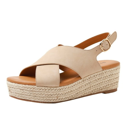

Women Sandals Fashion Summer Comfortable Wedge Heel Sandals Open Toe Ankle Strap Flat Sandals Soft Sandals Party Shoes Footwear