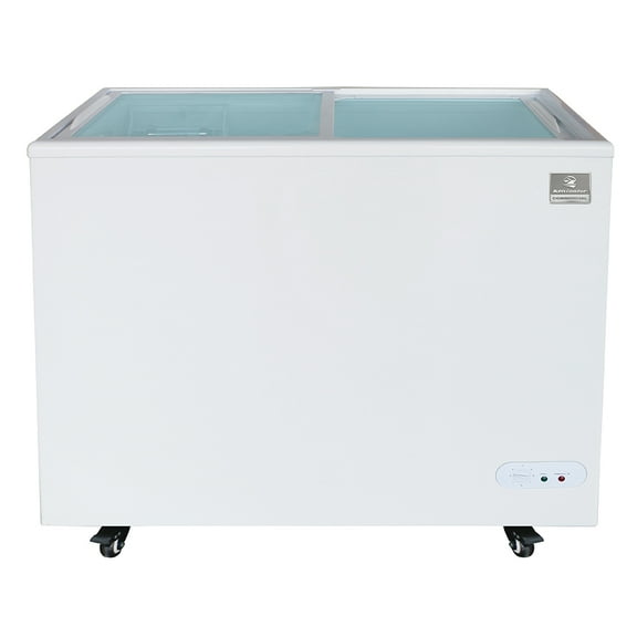 Kelvinator Commercial KCNF073WS 37 13/16" Mobile Ice Cream Freezer w/ Wire Storage Basket - White, 120v