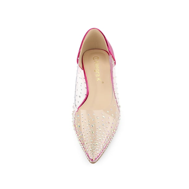 Neon pink hot sale ballet flats