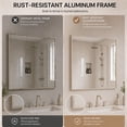 thumbnail image 4 of Wall-Mounted Mirror Aluminum Alloy Frame Bathroom Wall Mirror for Vanity Living Room, Bedroom Entryway Room Home Decor 30" x 30", 4 of 12