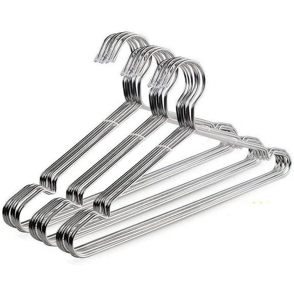 Wire Hangers 30 Pack Stainless Steel Strong Metal Wire Hangers Clothes 16.5 Inch