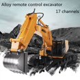thumbnail image 2 of Excavadora de Control remoto de aleación grande para niños, vehículo de ingeniería de competición, 17 canales, 1: 20, 2 of 4