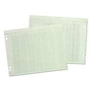 Wilson Jones Accounting Sheets 10 Columns 11 x 14 100 Loose Sheets/Pack Green G3010