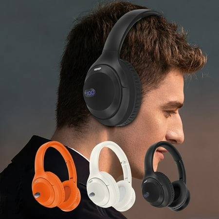 RFUGUG Wireless Over-Ear Bluetooth Headphones with Enhanced Bass - Versatile for Sports Music & Gaming Includes Card Slot for Unplugged Entertainment