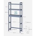 thumbnail image 3 of SONGMICS Mueble para Inodoro, Estante sobre Inodoro, Estantería de 3 Niveles con Estante Ajustable, Gris BTS001G01V1, 3 of 5