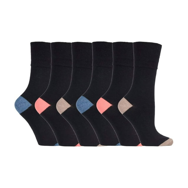 Gentle Grip - 6 Pairs Ladies Gentle Grip Non Elastic Crew Socks