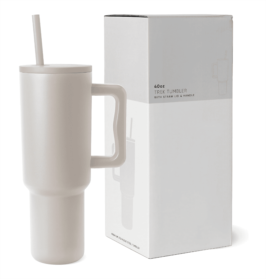 💯Meoky 40oz Tumbler with Handle, Leak-proof Lid and Straw, Insulated  Stainless Steel Travel Mug 