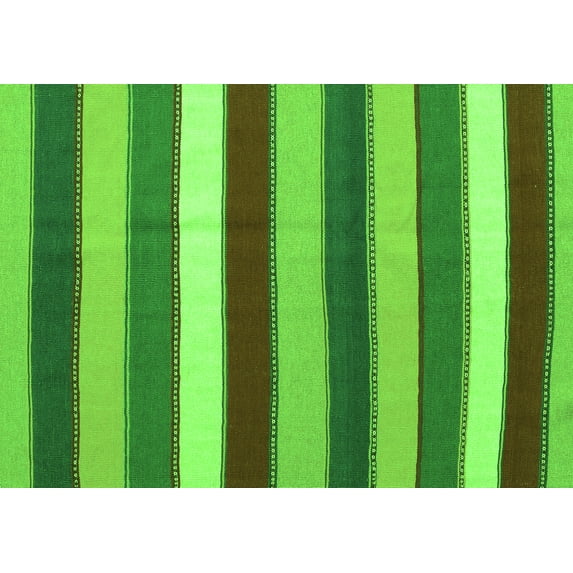 Ahgly Company Indoor Rectangle Southwestern Green Country Area Rugs, 4' x 6'