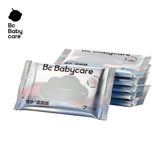 Bc Babycare Flushable Wipes Travel Pack, 6 Travel Pack, 7 Counts per Pack, Total 42 Counts
