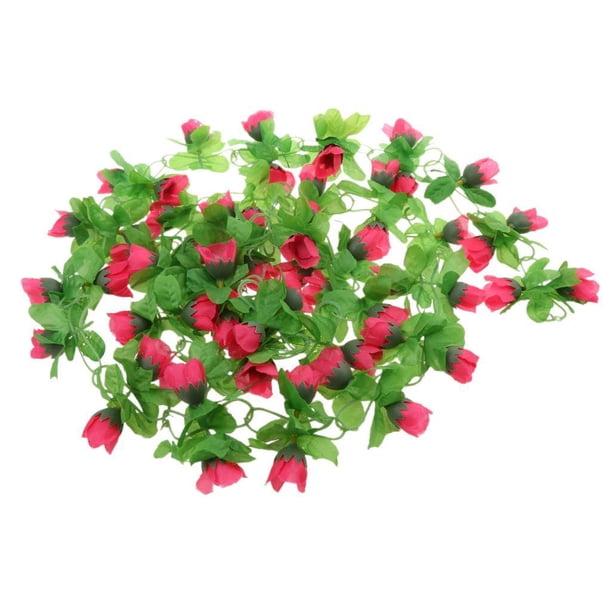Artificial Rosa Colgante Soledad Seda Flor Decoración Rosado