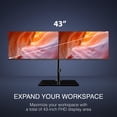 thumbnail image 2 of Packard Bell airFrame Workstation - 2X 21 FHD Monitors, VESA Mount Included, 1920x1080, Ultrawide, Tilt Adjust, HDMI/VGA, Slim Bezel, for Home, Office, and Light Gaming, 2 of 5