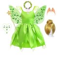 thumbnail image 2 of Disfraz de hada Tiana de Campanilla para niña, sesión de fotos de 2024, ropa para niña, vestido de princesa elfa para cumpleaños, vestido de fiesta con alas, 2 of 5