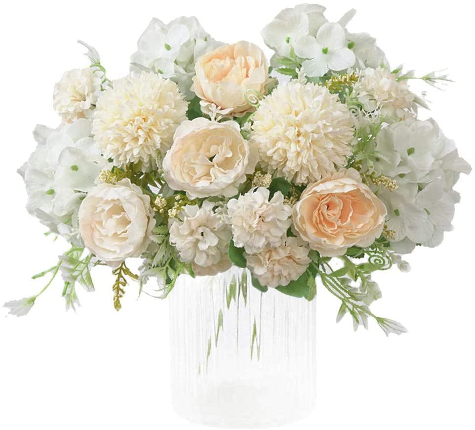 4 Bouquets Mini Artificial Peonies Flowers Silk Hydrangea with Fern Leaves Fake Plants for Table Centerpiece Flower Arrangements Wedding Decor Pink 4 Bouquets Mini Artificial Peonies Flowers Silk Hydrangea with Fern Leaves Fake Plants for Table Centerpiece Flower Arrangements Wedding Decor Pink