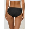 thumbnail image 2 of DARING DIVA Women's Underwear Hipster Soft Panty Available in Plus Size S Black, 2 of 6