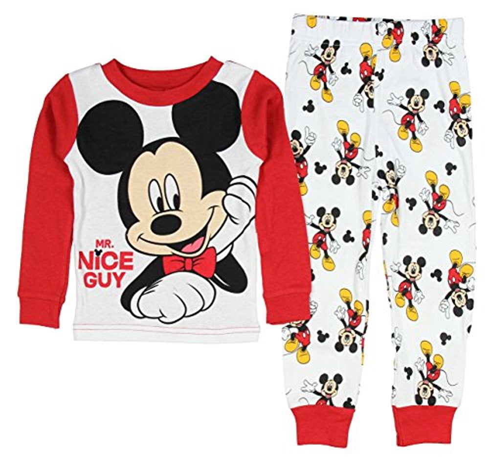 Disney Mickey Mouse Little Boys Toddler Long Sleeve Pajama Set 4T ...