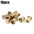 thumbnail image 1 of 10X M3 M8 M10 Carbon Steel Knurled Nuts Rivet Nutsert Cap Flat Read Zinc Plated, 1 of 9