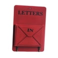 thumbnail image 2 of Llavero colgante con ganchos, organizador de madera para cartas y correo, estante de pared Rojo, 2 of 9
