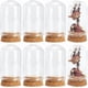 thumbnail image 1 of 12 mini tapas de cúpula de vidrio de 30 x 50 mm, mini frascos de vidrio con cúpula, campanas de vidrio con base de corcho, mini frascos de vidrio pequeños con cúpula de campana., 1 of 5