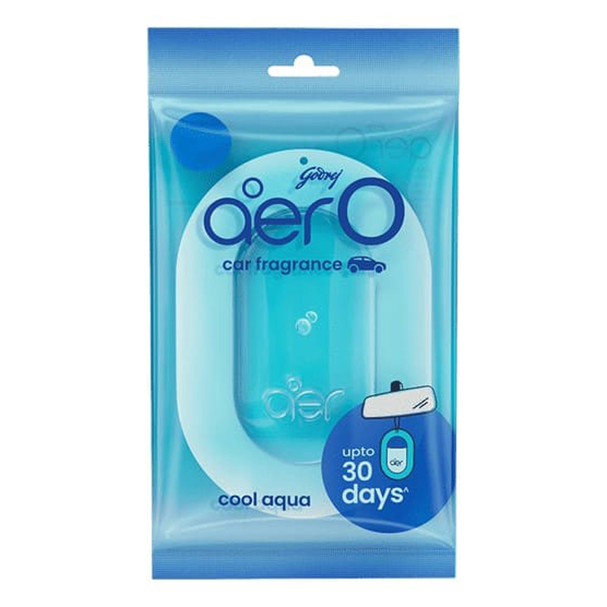Godrej Aer-O Cool Aqua Car Freshener Diffuser, 7.5 g, Lasts Upto 30 Days, Air Freshener for Cars