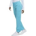thumbnail image 6 of Dickies EDS Essentials Medical Scrubs Pant for Women Natural Rise Tapered Leg Pull-On DK005T, S Tall, Turquoise, 6 of 8